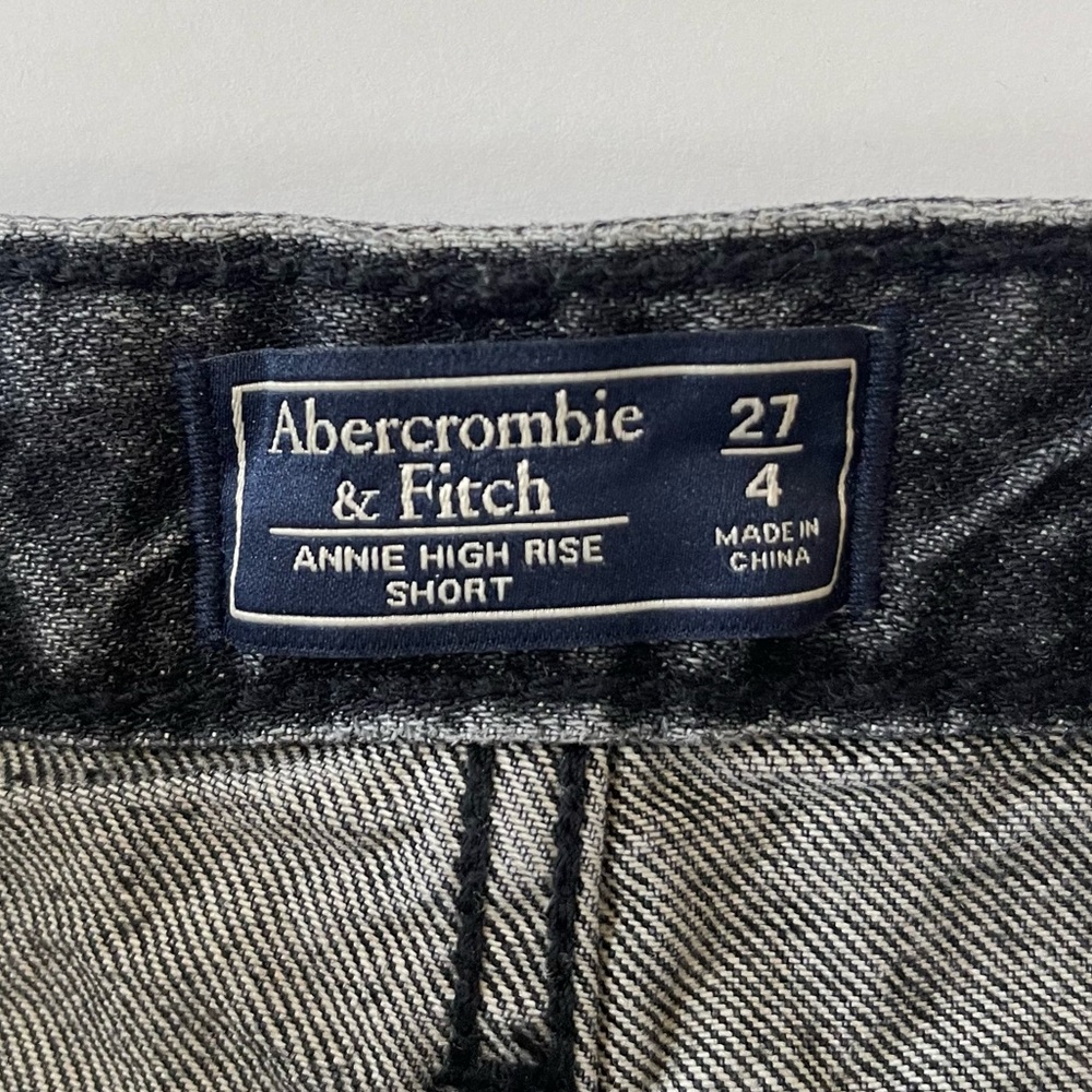Abercrombie & fitch Annie high rise charcoal black denim distressed shorts - Picture 4 of 4